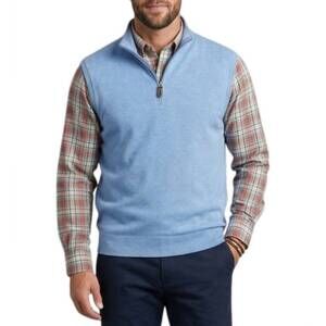 NEW BATTON paulo performance quarter zip vest in silverlake